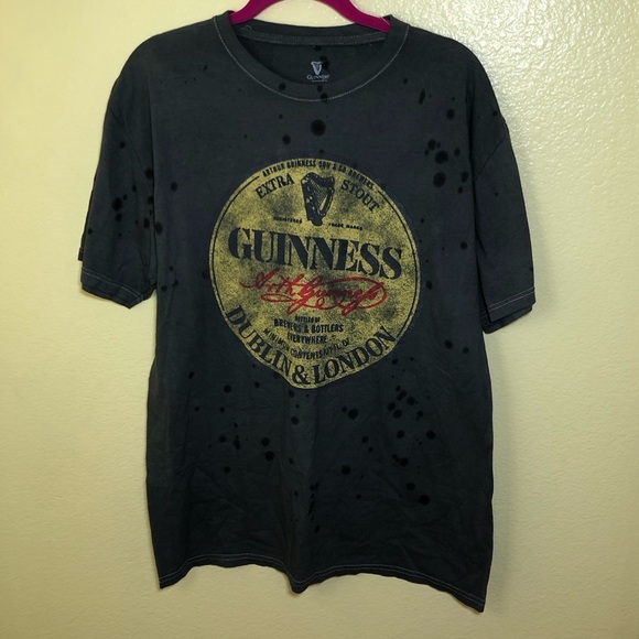 Guinness Shirt Dark Gray Short Sleeve Graphic Tee size L - Picture 2 of 10